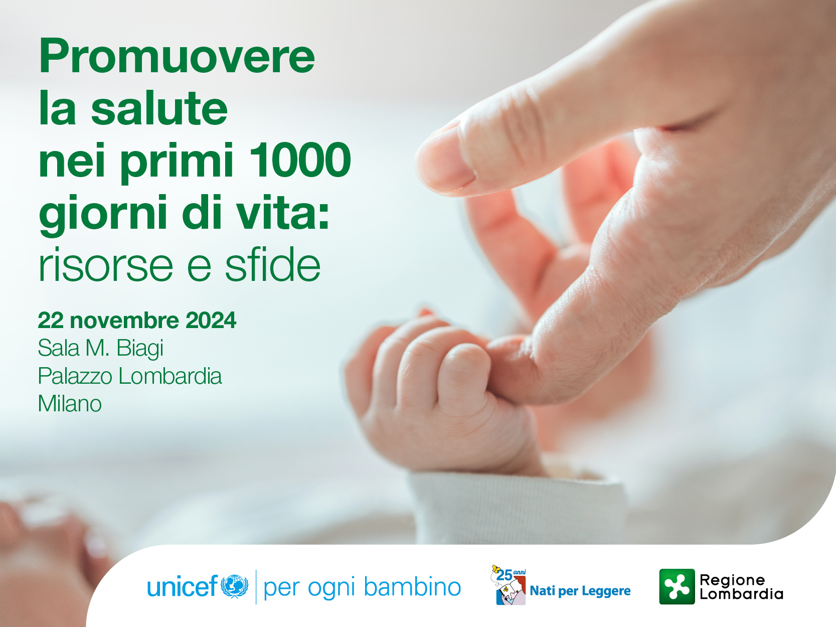 Immagine Jpeg: Locandina evento Promuovere salute primi 1000 giorni di vita 2024